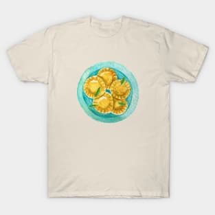 Ravioli pasta watercolour painting T-Shirt